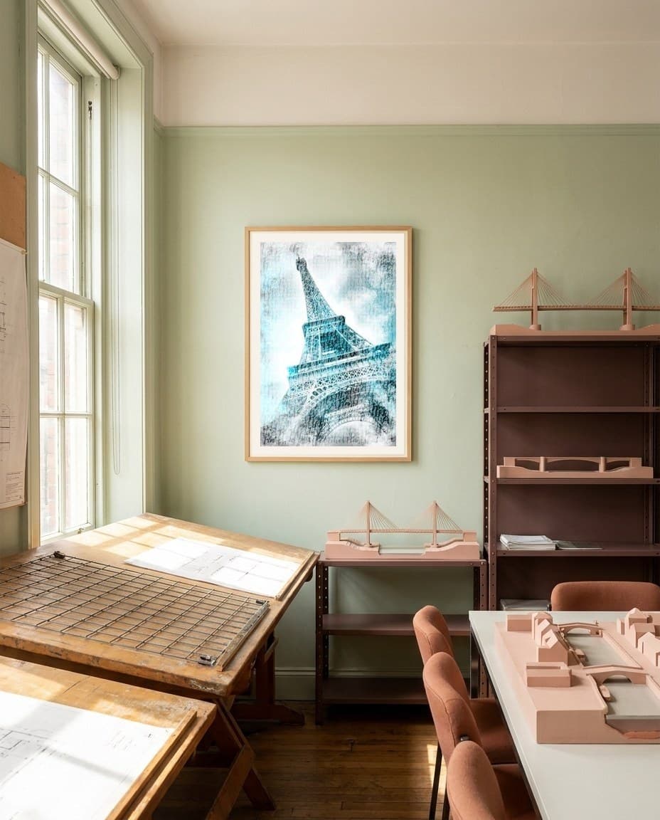 PARIS Watercolor Eiffel Tower | turquoise