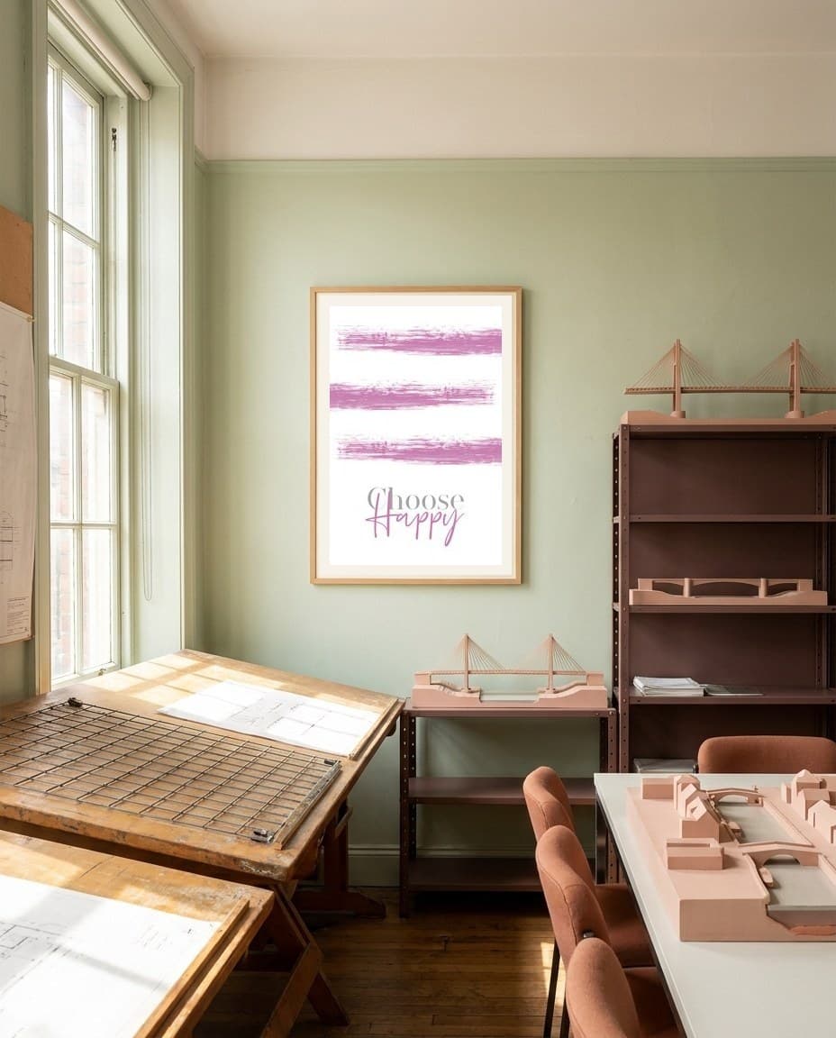 Text Art CHOOSE HAPPY | pink